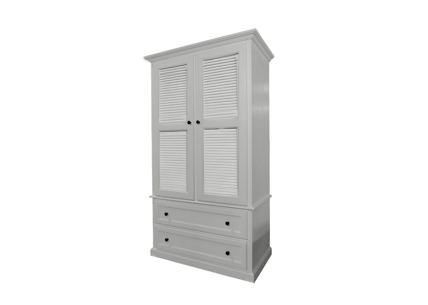 Modern Oak Solid Wood Wardrobe Shutter Style eagle furniture white front
