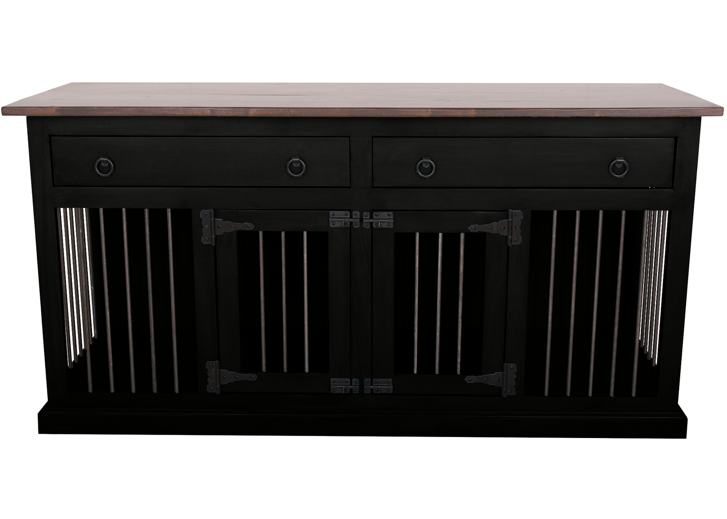 Modern Solid Wood Pet Kennel with Top Drawers eagle furniture black front