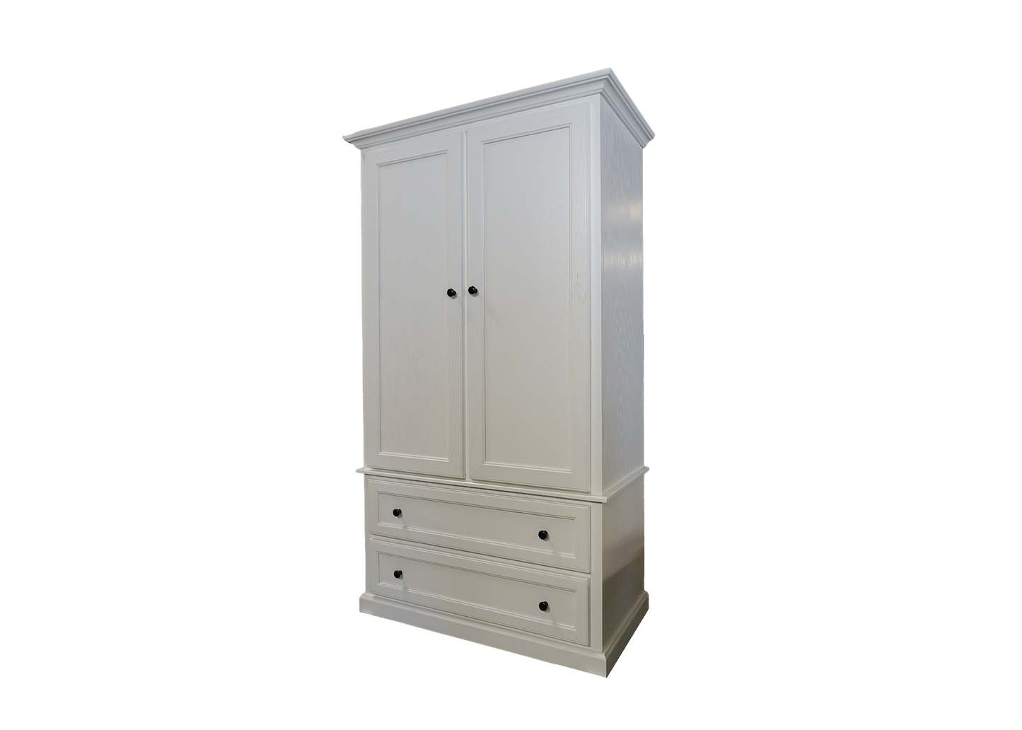 Modern oak solid wood wardrobe eagle furniture white front