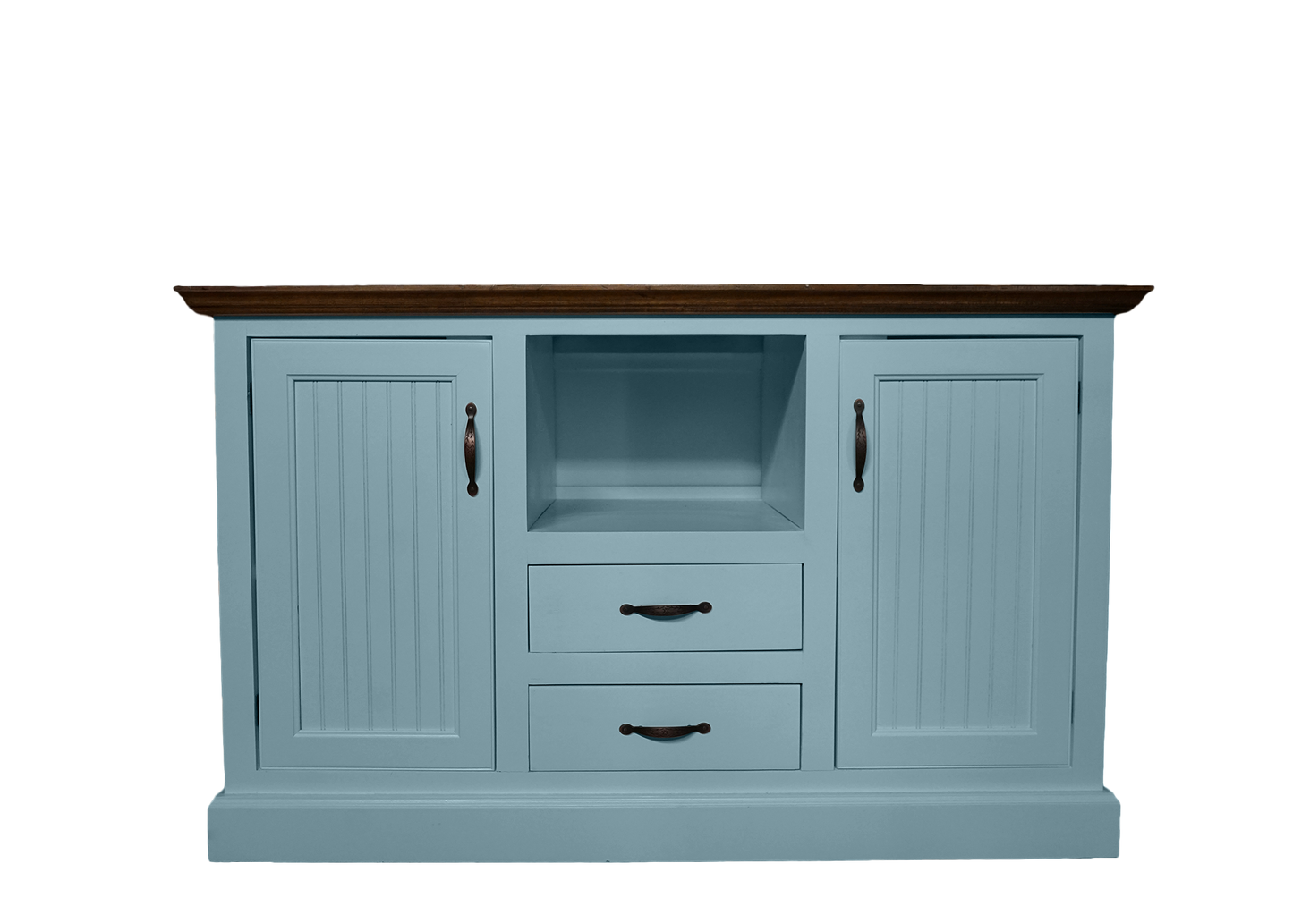 Modern Coastal Solid Wood Kitchen Island