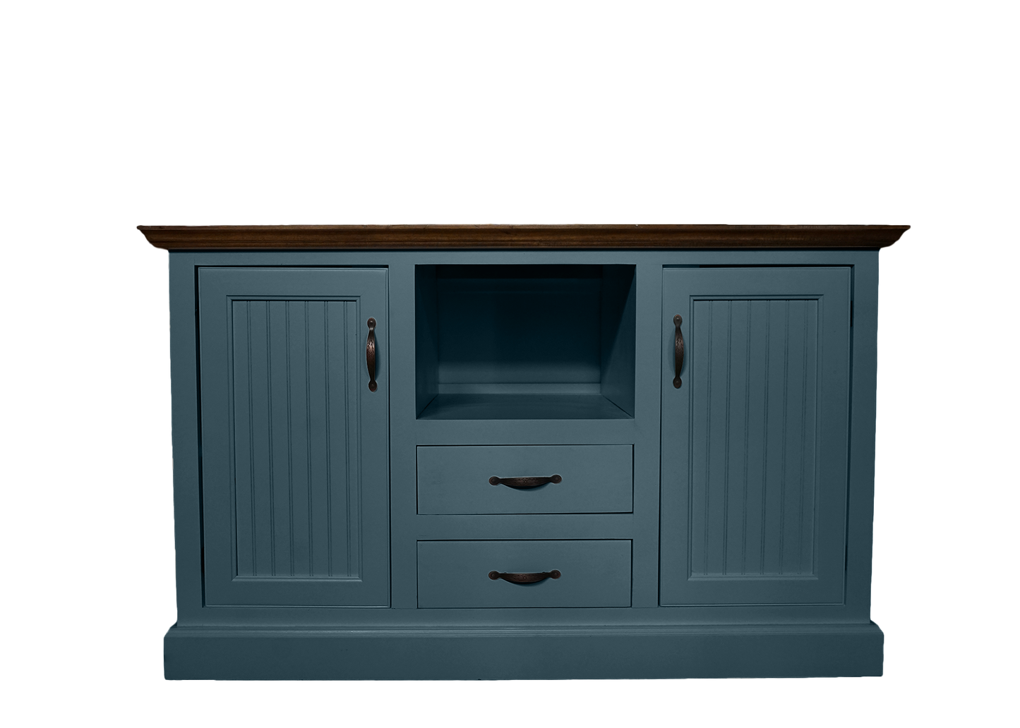 Modern Coastal Solid Wood Kitchen Island