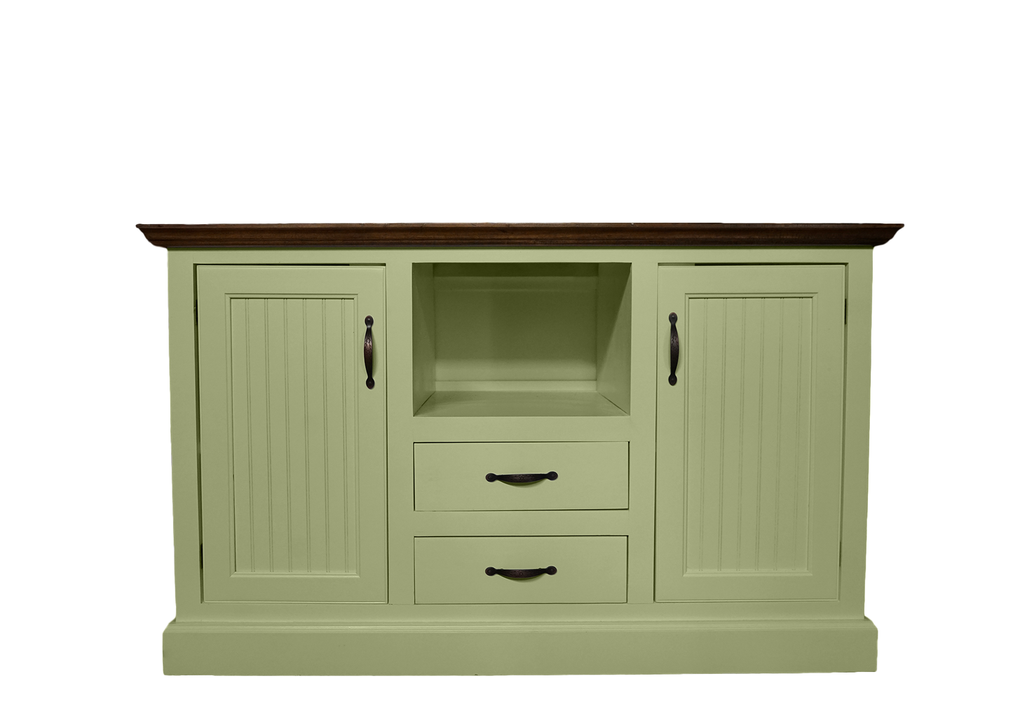 Modern Coastal Solid Wood Kitchen Island