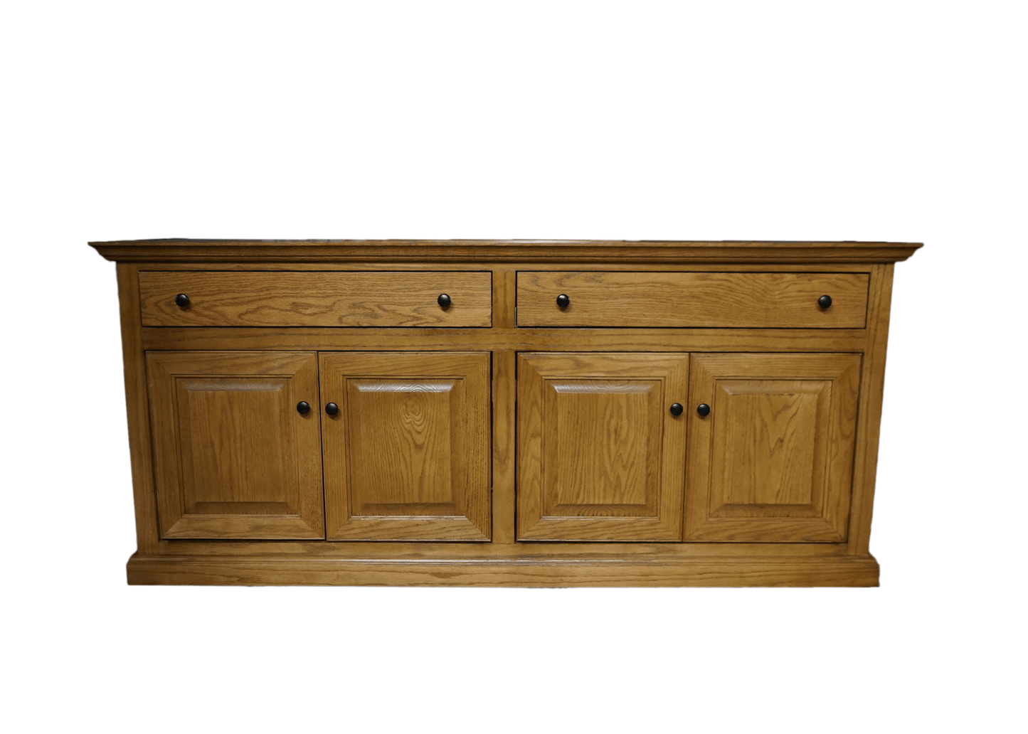 70" Traditional Solid Oak Wood Sideboard Buffet