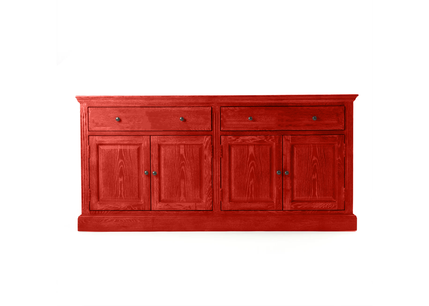 70" Traditional Solid Oak Wood Sideboard Buffet