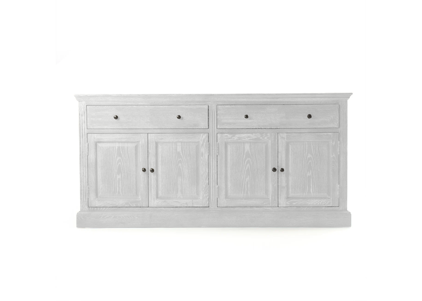 70" Traditional Solid Oak Wood Sideboard Buffet