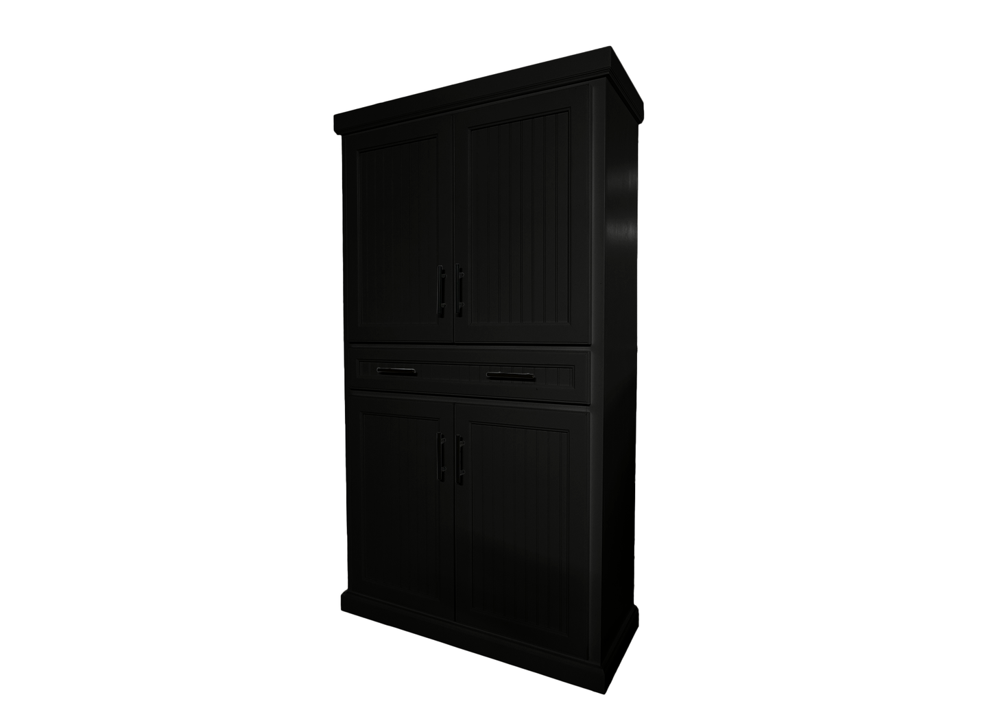 Coastal Extra wide Solid Wood Kitchen Pantry with Drawer