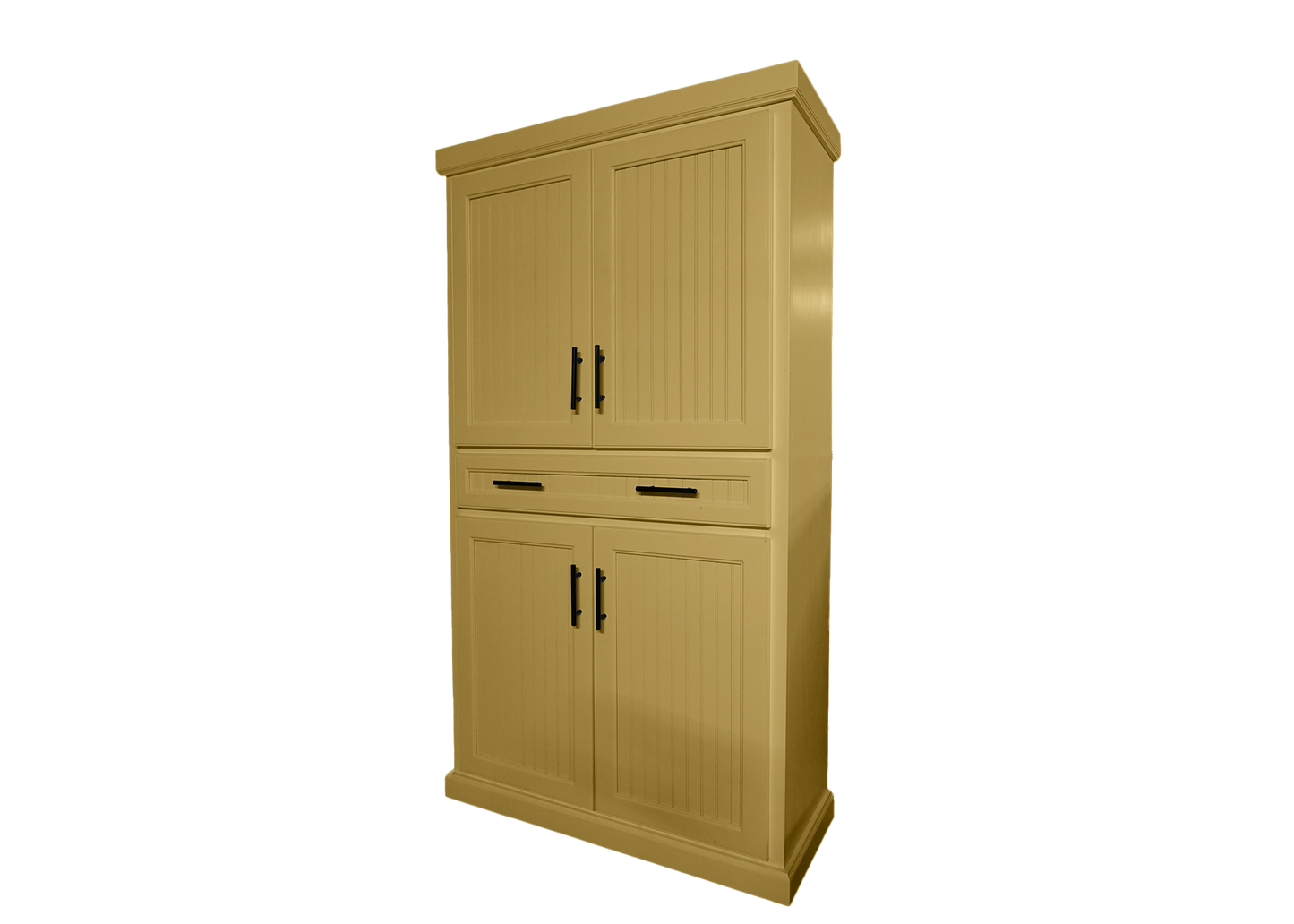 Coastal Extra wide Solid Wood Kitchen Pantry with Drawer