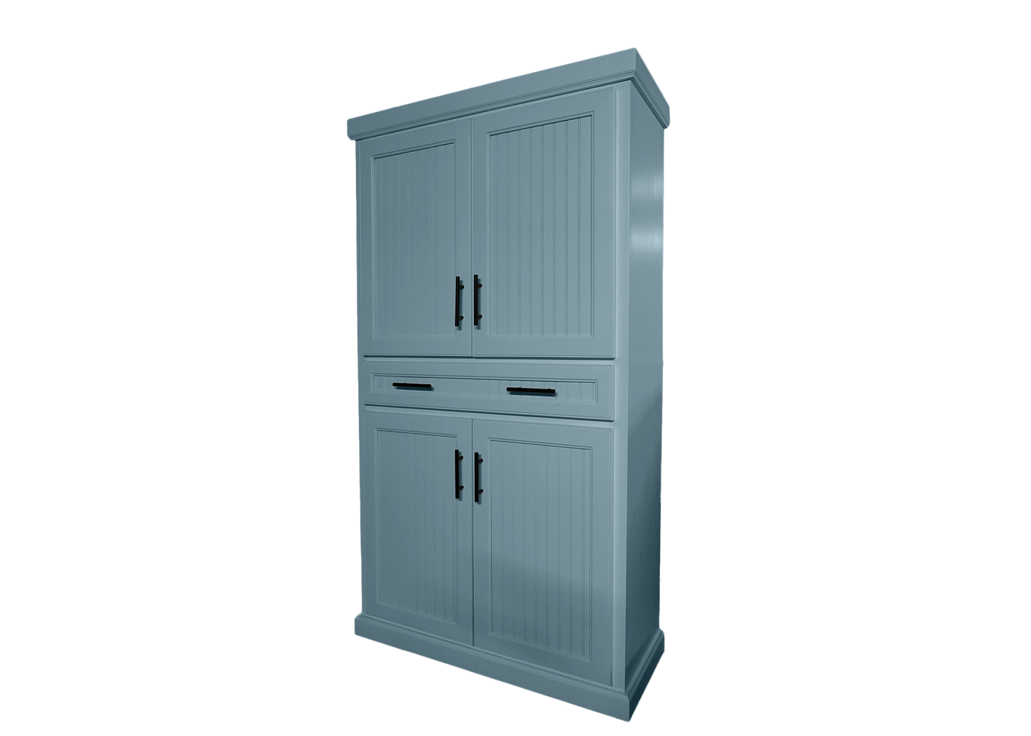 Coastal Extra wide Solid Wood Kitchen Pantry with Drawer