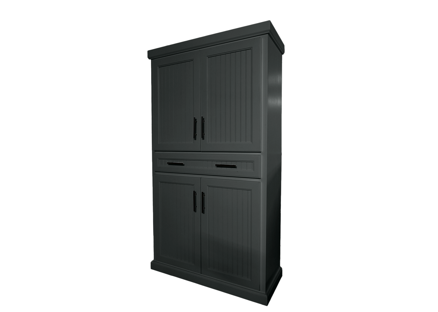 Coastal Extra wide Solid Wood Kitchen Pantry with Drawer