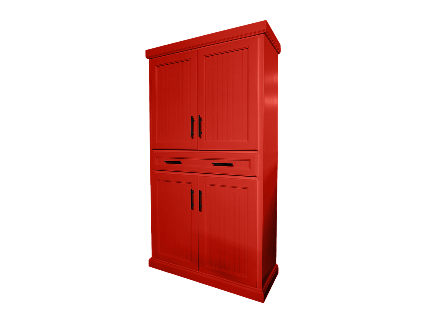 Coastal Extra wide Solid Wood Kitchen Pantry with Drawer