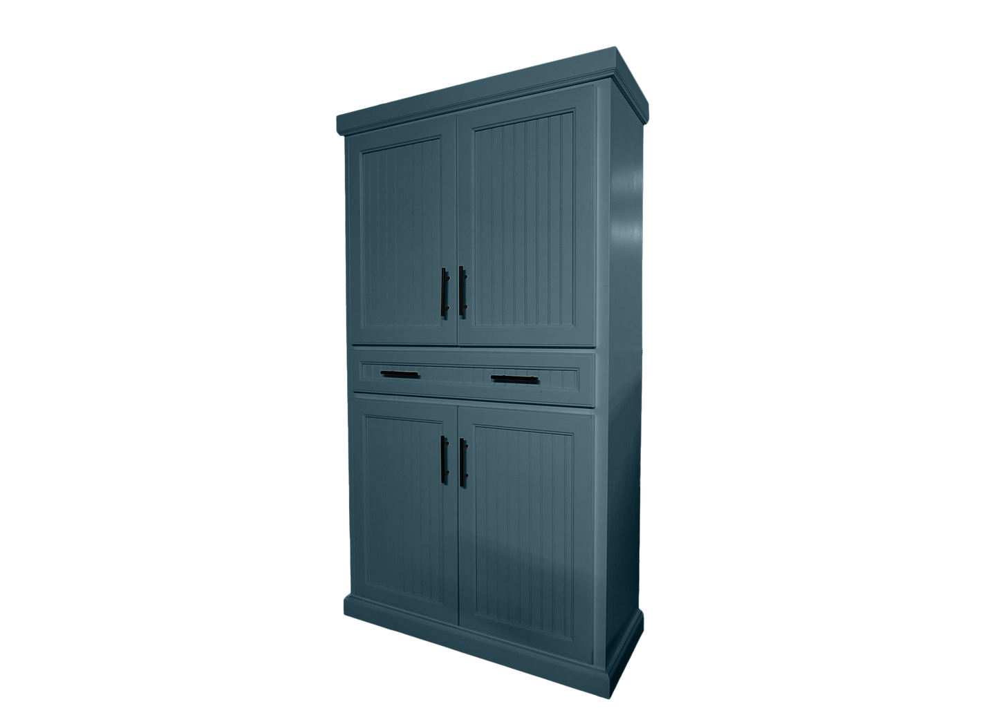 Coastal Extra wide Solid Wood Kitchen Pantry with Drawer