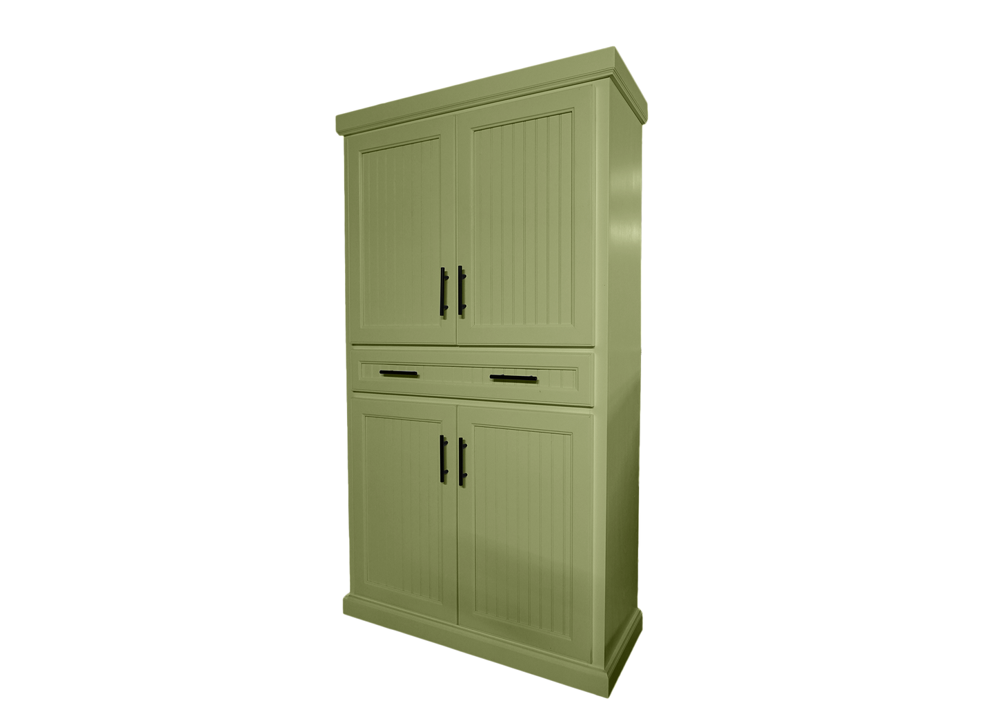Coastal Extra wide Solid Wood Kitchen Pantry with Drawer