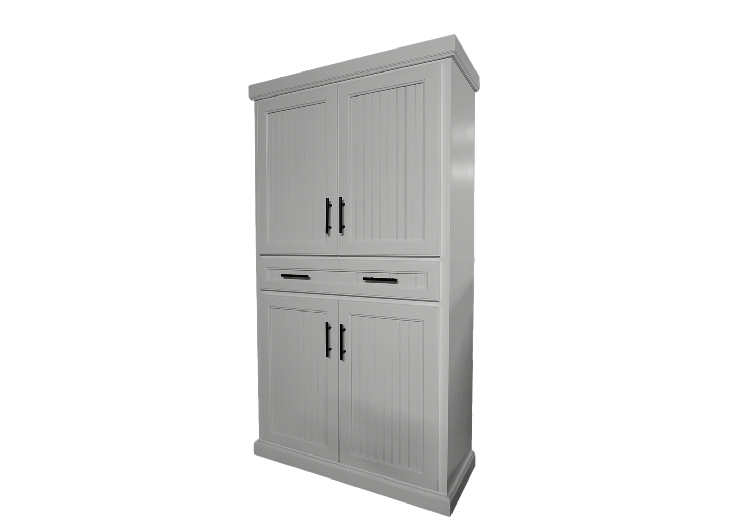 Coastal Extra wide Solid Wood Kitchen Pantry with Drawer