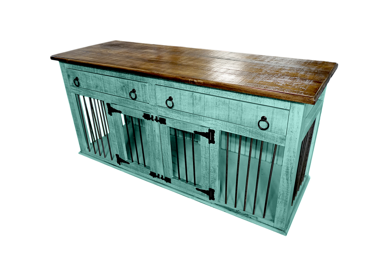 Rustic Solid Wood Pet Crate