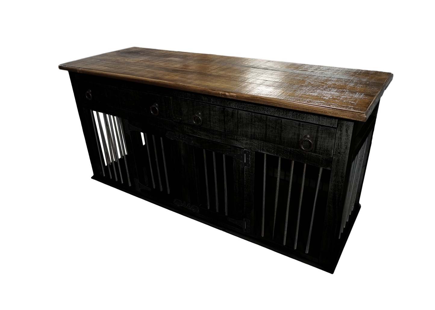 Rustic Solid Wood Pet Crate