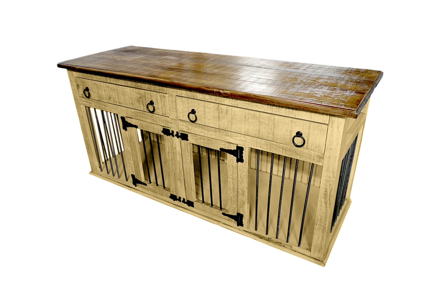 Rustic Solid Wood Pet Crate