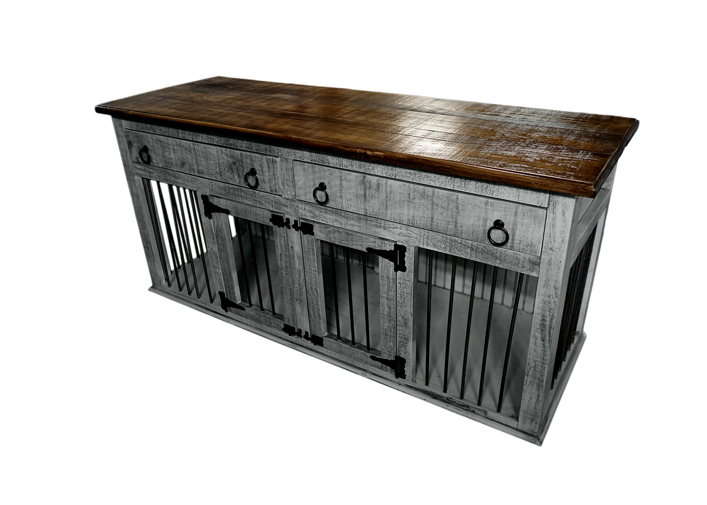 Rustic Solid Wood Pet Crate