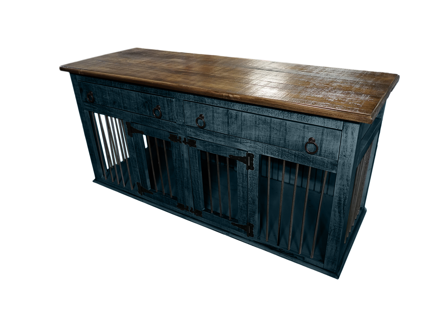 Rustic Solid Wood Pet Crate