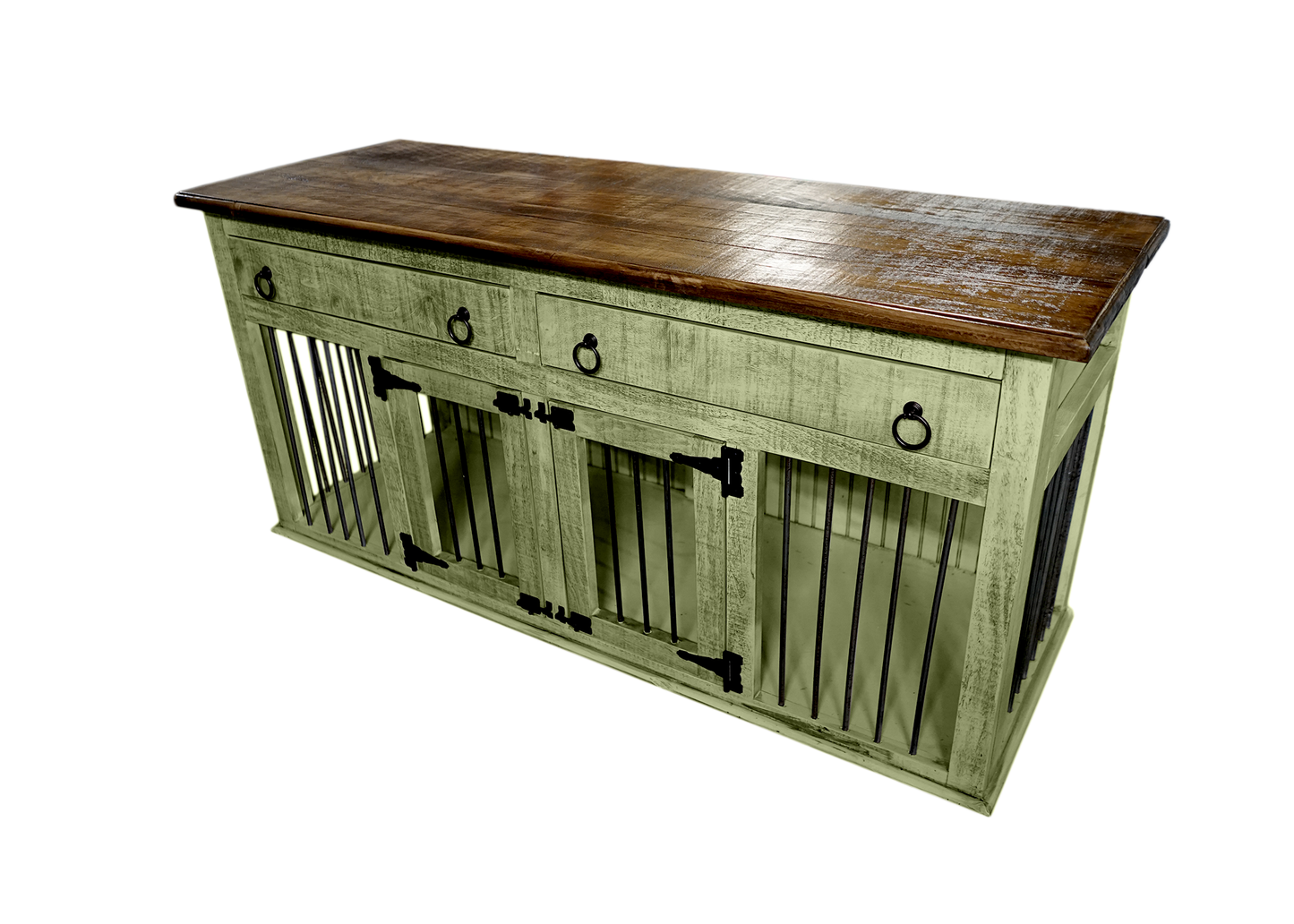 Rustic Solid Wood Pet Crate
