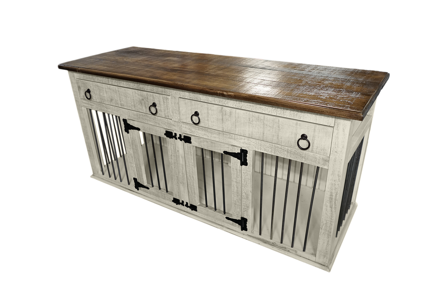 Rustic Solid Wood Pet Crate