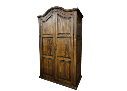 Sierra Rustic Paneled Solid Pine Wardrobe eagle furniture dark front
