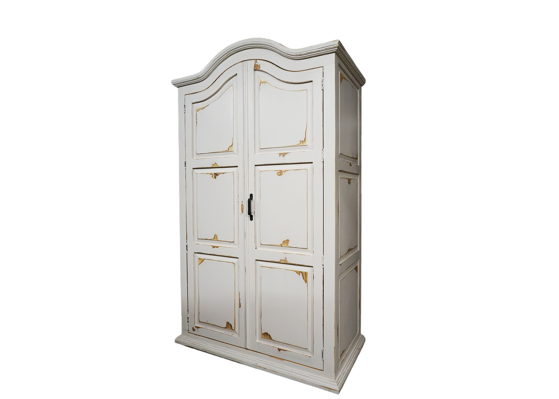 Sierra Rustic Paneled Solid Pine Wardrobe eagle furniture white front