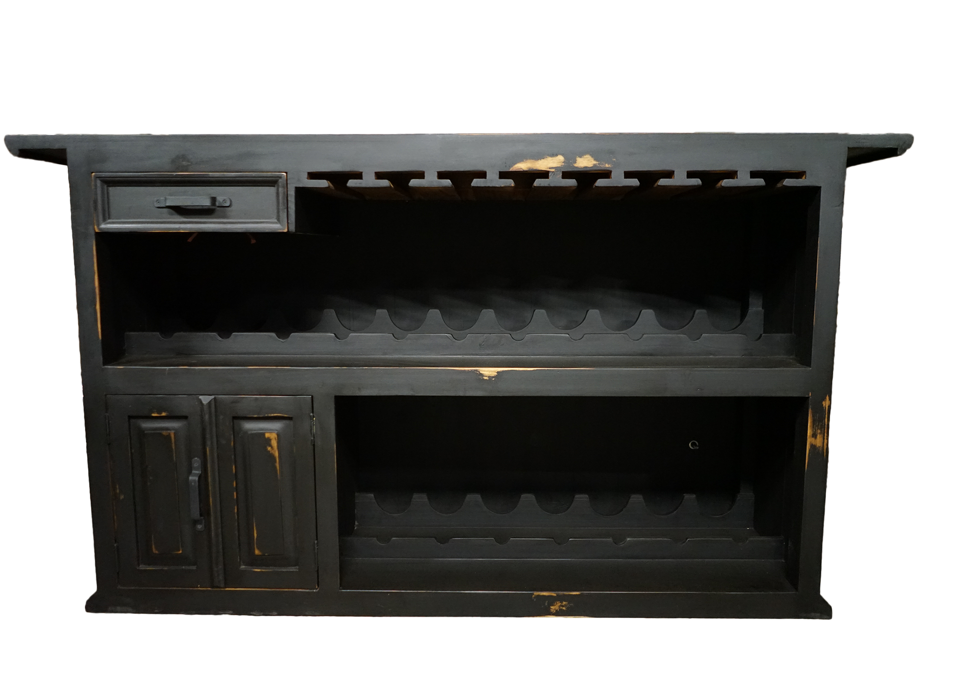 Sierra Rustic Solid Wood Home Bar eagle furniture black back