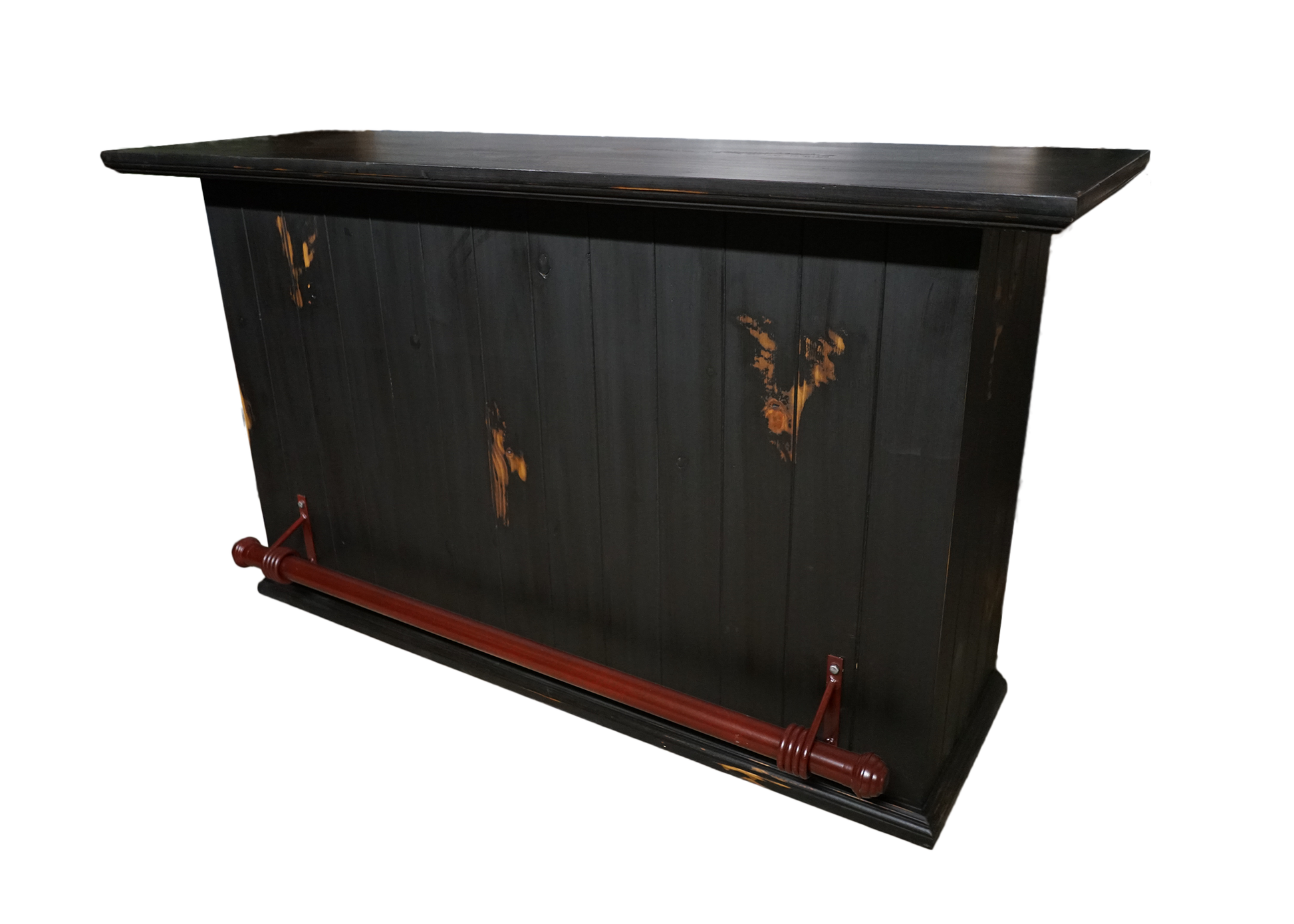 Sierra Rustic Solid Wood Home Bar eagle furniture black front
