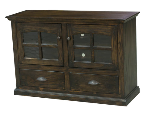 48" Modern Country Oak Entertainment Console