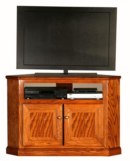 Classic Oak 46.25" Tall Corner TV Cart