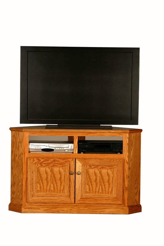 Classic Oak 50" Tall Corner TV Cart