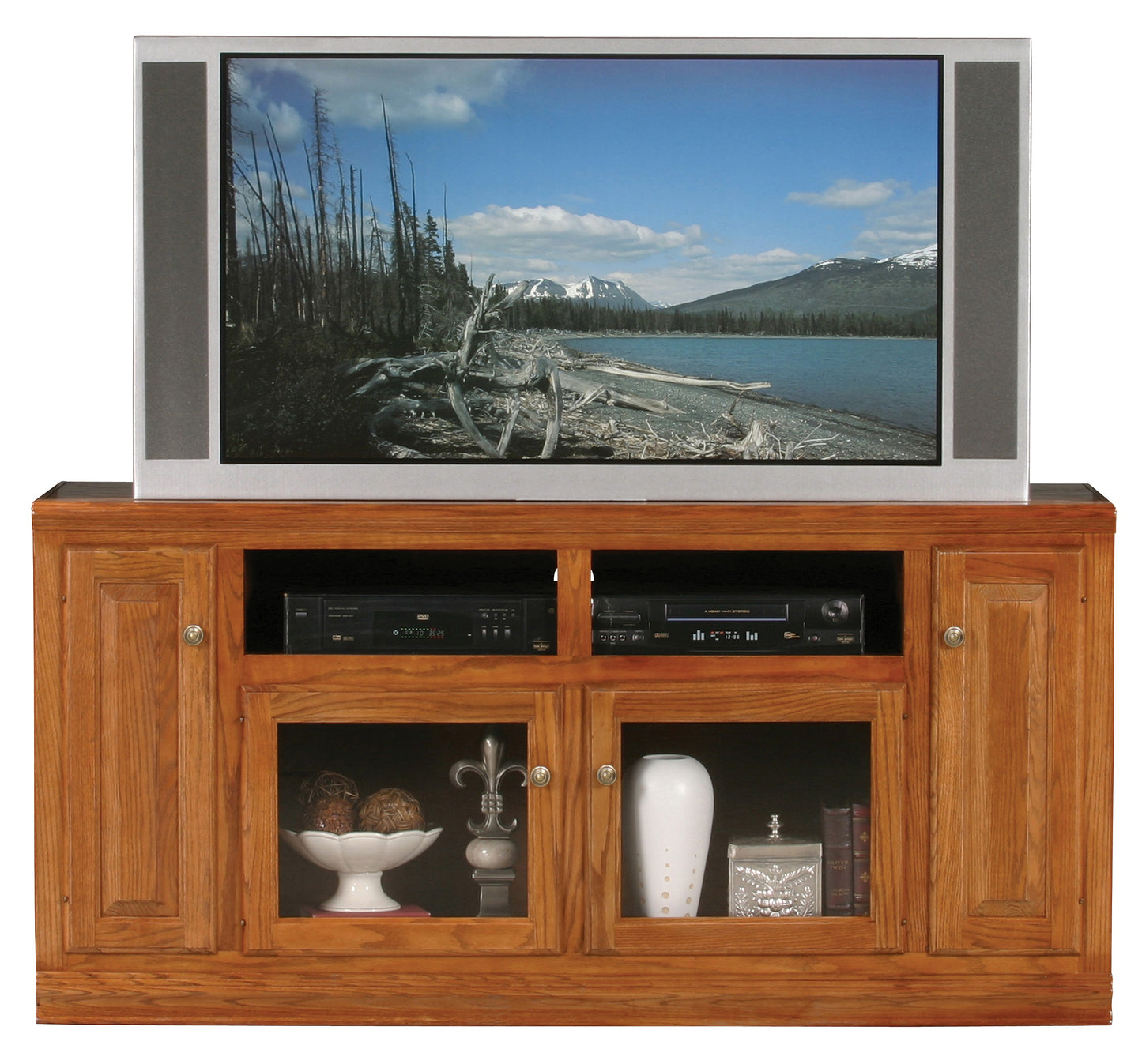 Classic Oak 66" Entertainment Console