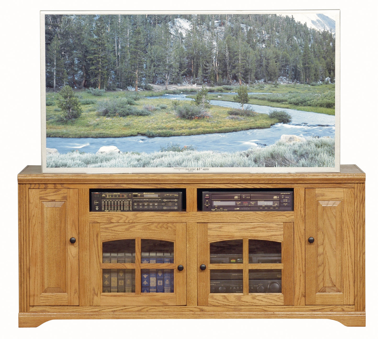 66" Oak Ridge Tall Entertainment Console