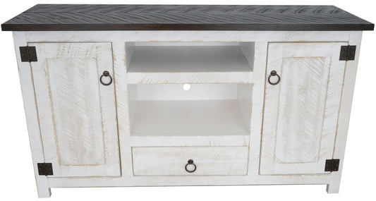 Classic Farmhouse 57" Solid Wood Entertainment Console