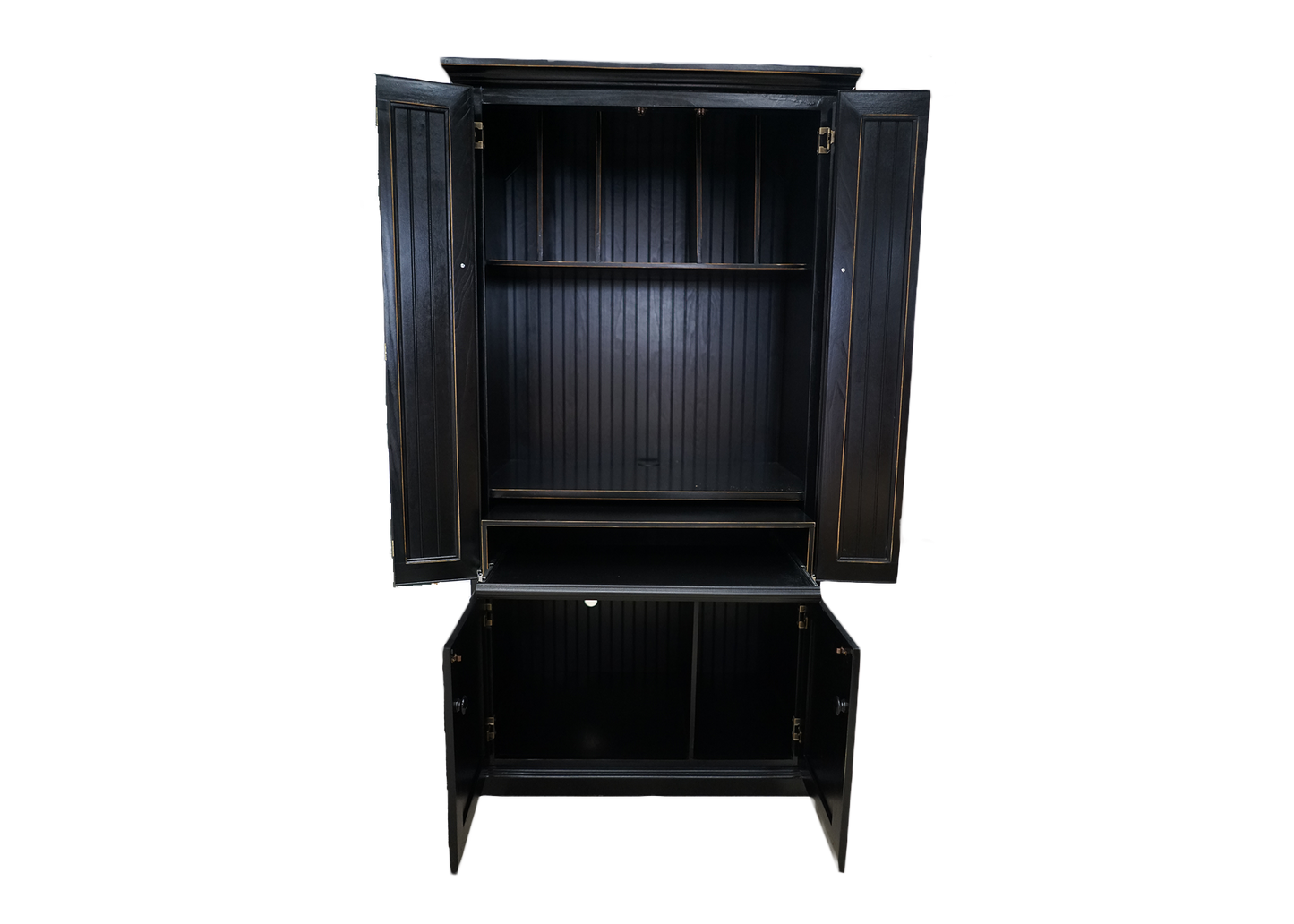 Coastal Computer Armoire eagle furniture black front