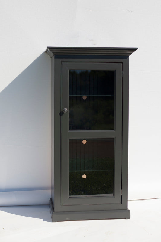 Coastal solid wood Audio Tower gray front