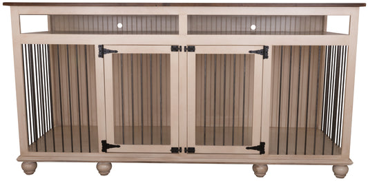 Pet Kennel with Open Component, With Divider