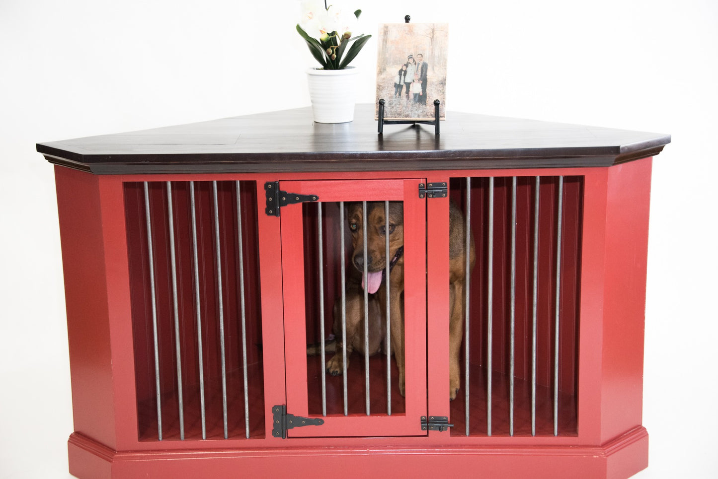 Corner Solid Wood Pet Crate