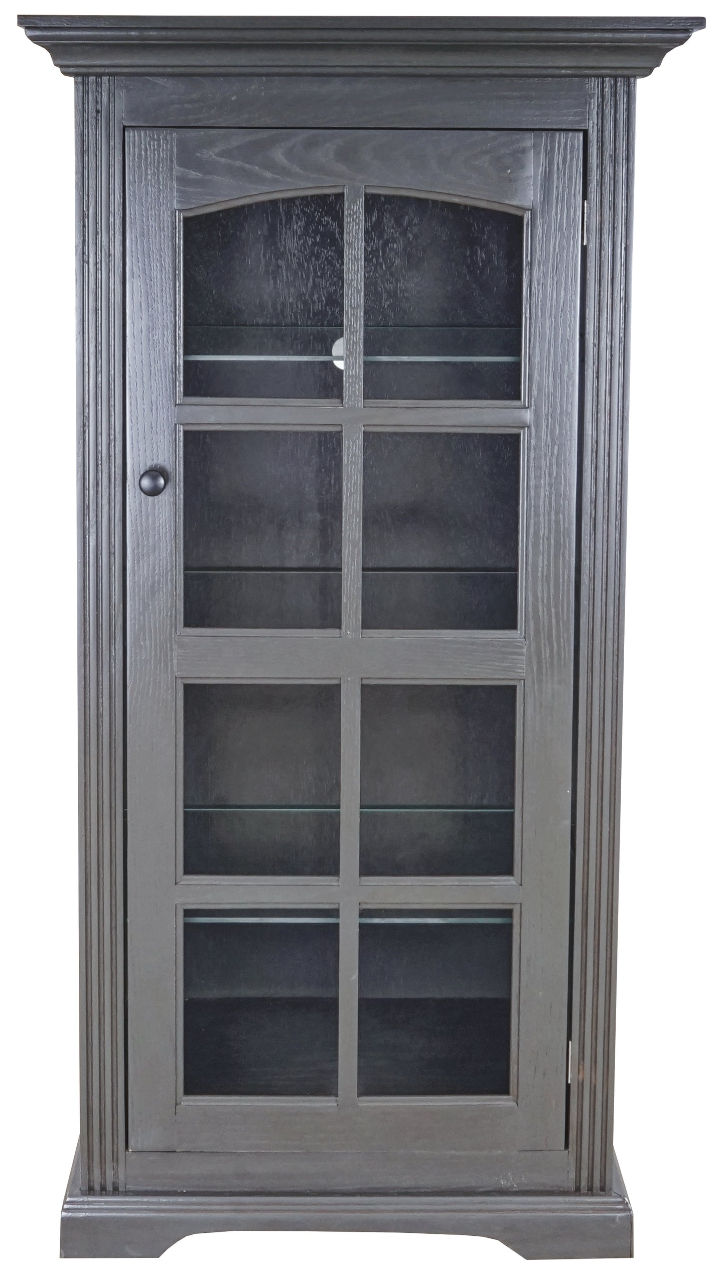 Oak Ridge Solid Wood Audio Tower eagle furniture gray front