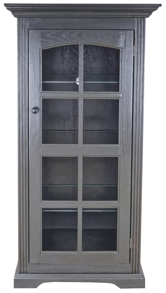 Oak Ridge Solid Wood Audio Tower eagle furniture gray front