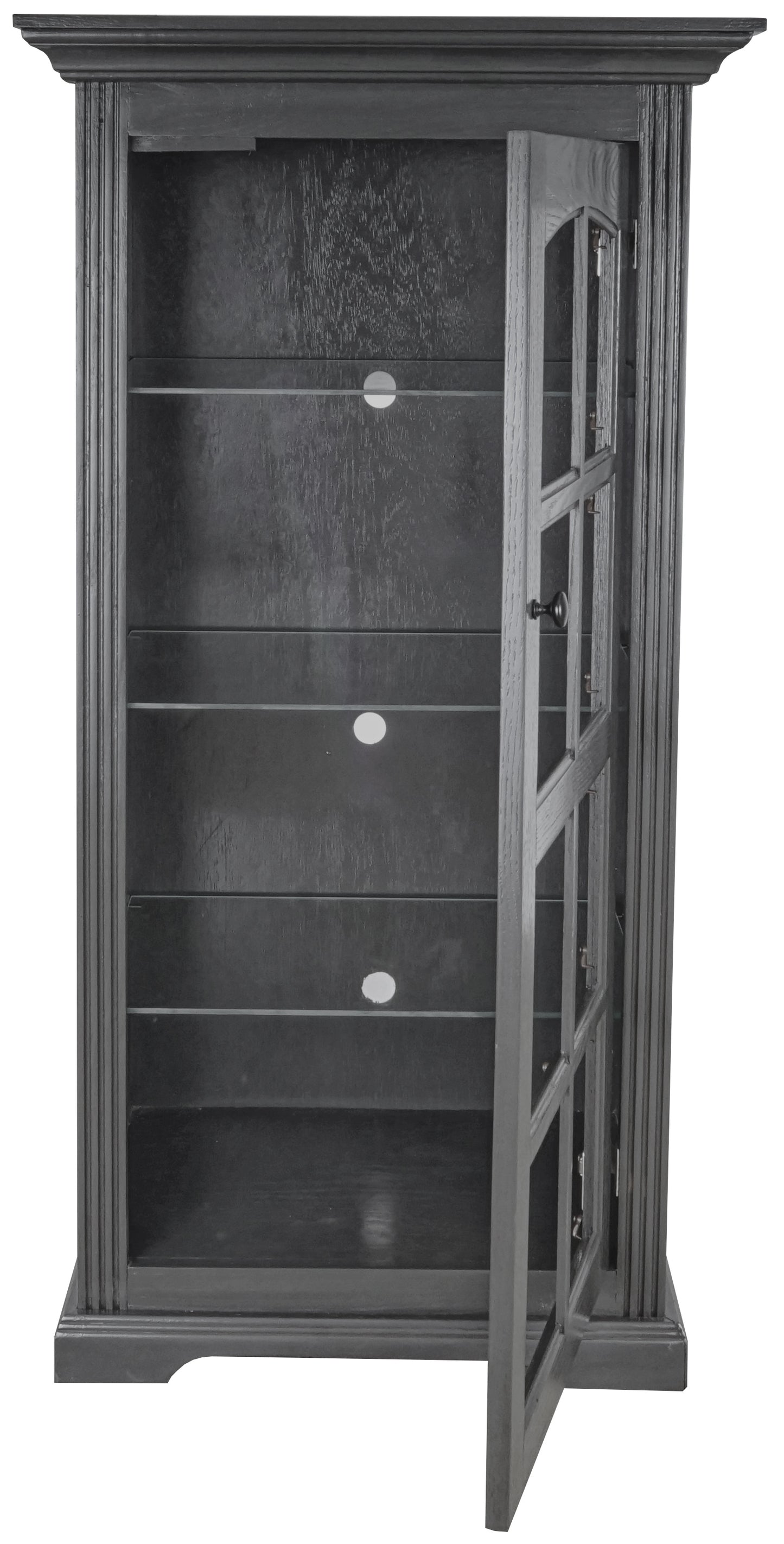 Oak Ridge Solid Wood Audio Tower eagle furniture gray open