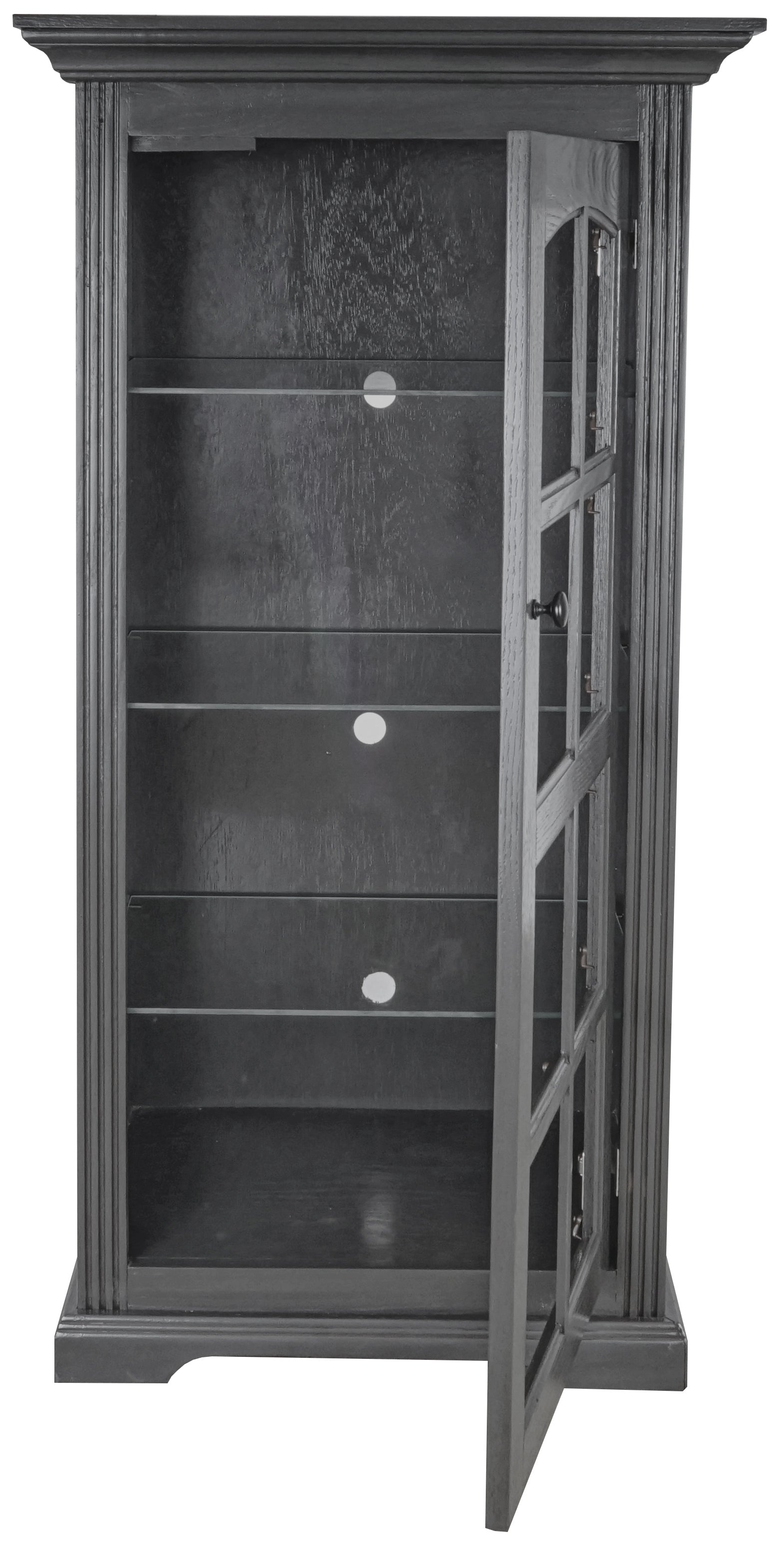 Oak Ridge Solid Wood Audio Tower eagle furniture gray open