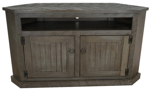 Rustic 56" Corner TV Console