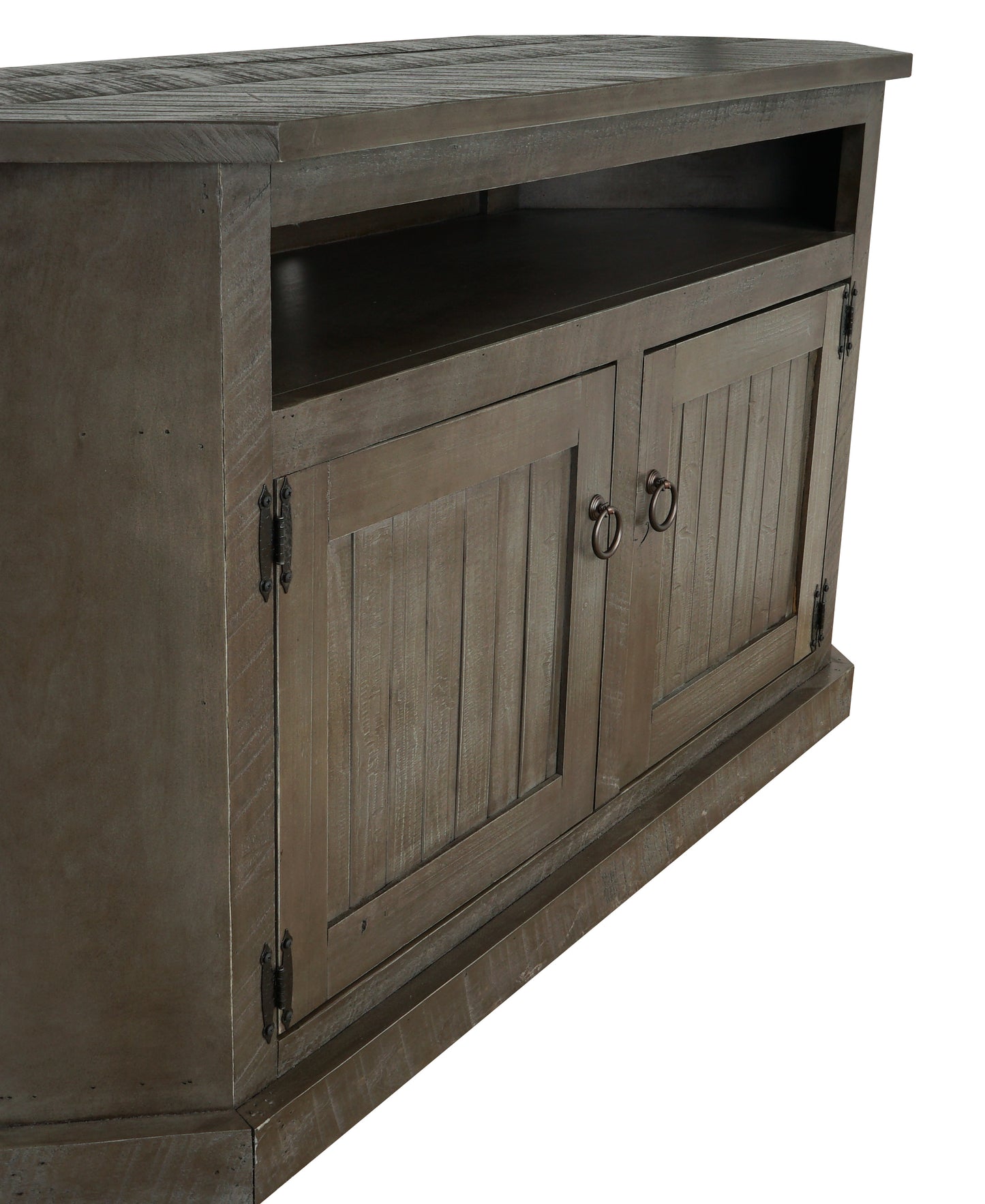 Rustic 56" Corner TV Console